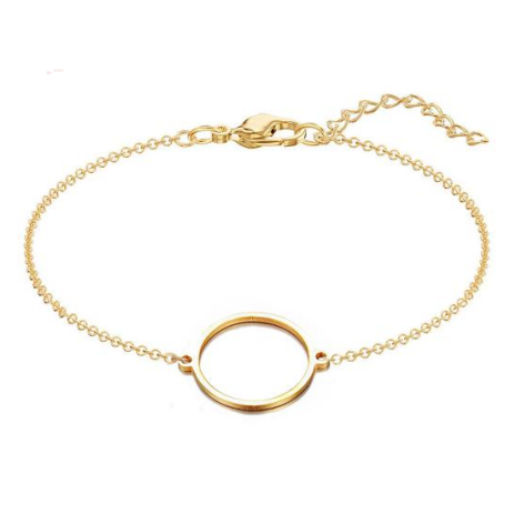 Dainty Gold Bracelet for Women 14K Gold Plated Lightweight Chain