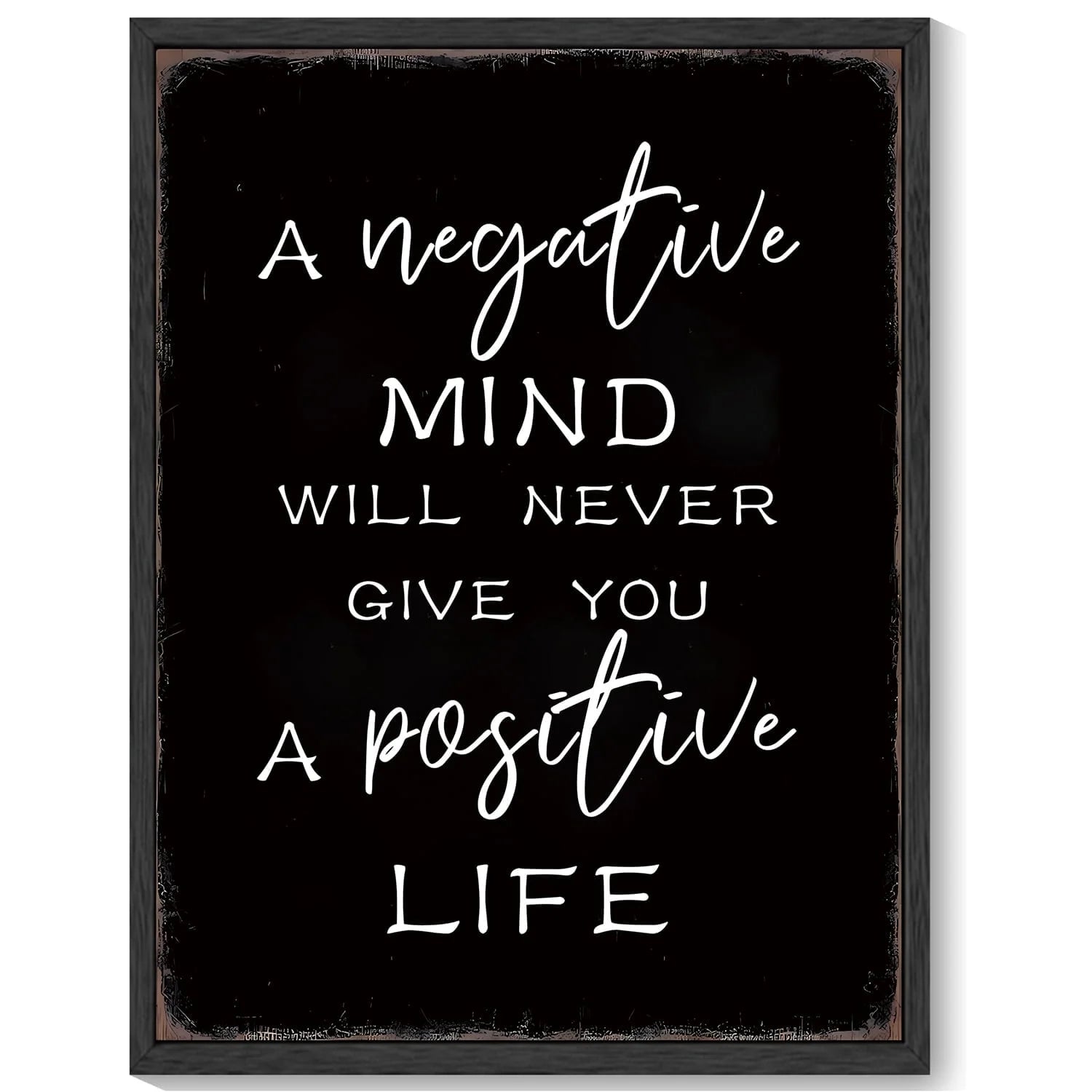 Motivational 11X14In Black Framed Canvas Wall Art Inspirational Quote Sayings Office Home Decor Prints Encouraging Positive Posters Painting