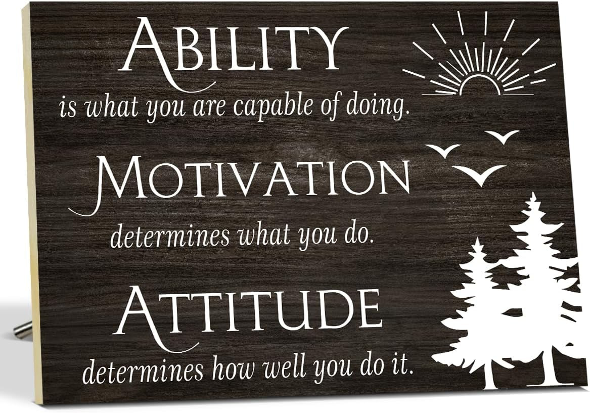 Ability Motivation Attitude - Inspirational Wall Decor 