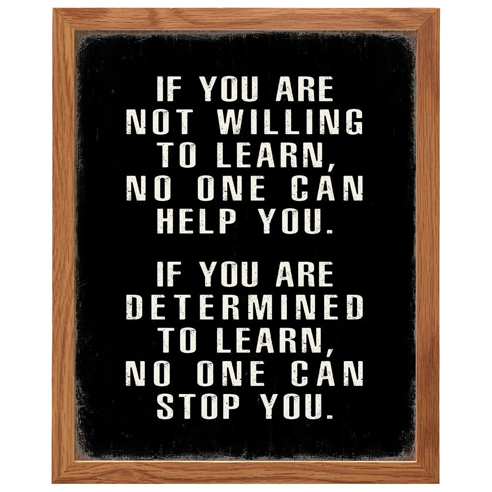 Motivational Wall Art FRAMED - Office Wall Art & Decor Motivational Poster - Positive Quotes Decor - Encouragement Gifts - Positive Sayings for Decoration - Entrepreneur Picture Inspirational Quotes