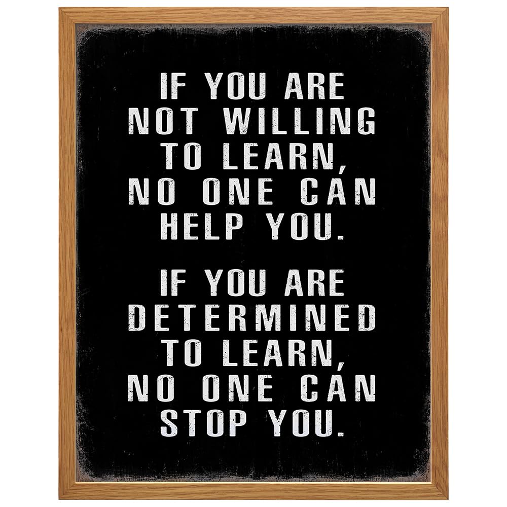 Motivational Wall Art FRAMED - Office Wall Art & Decor Motivational Poster - Positive Quotes Decor - Encouragement Gifts - Positive Sayings for Decoration - Entrepreneur Picture Inspirational Quotes