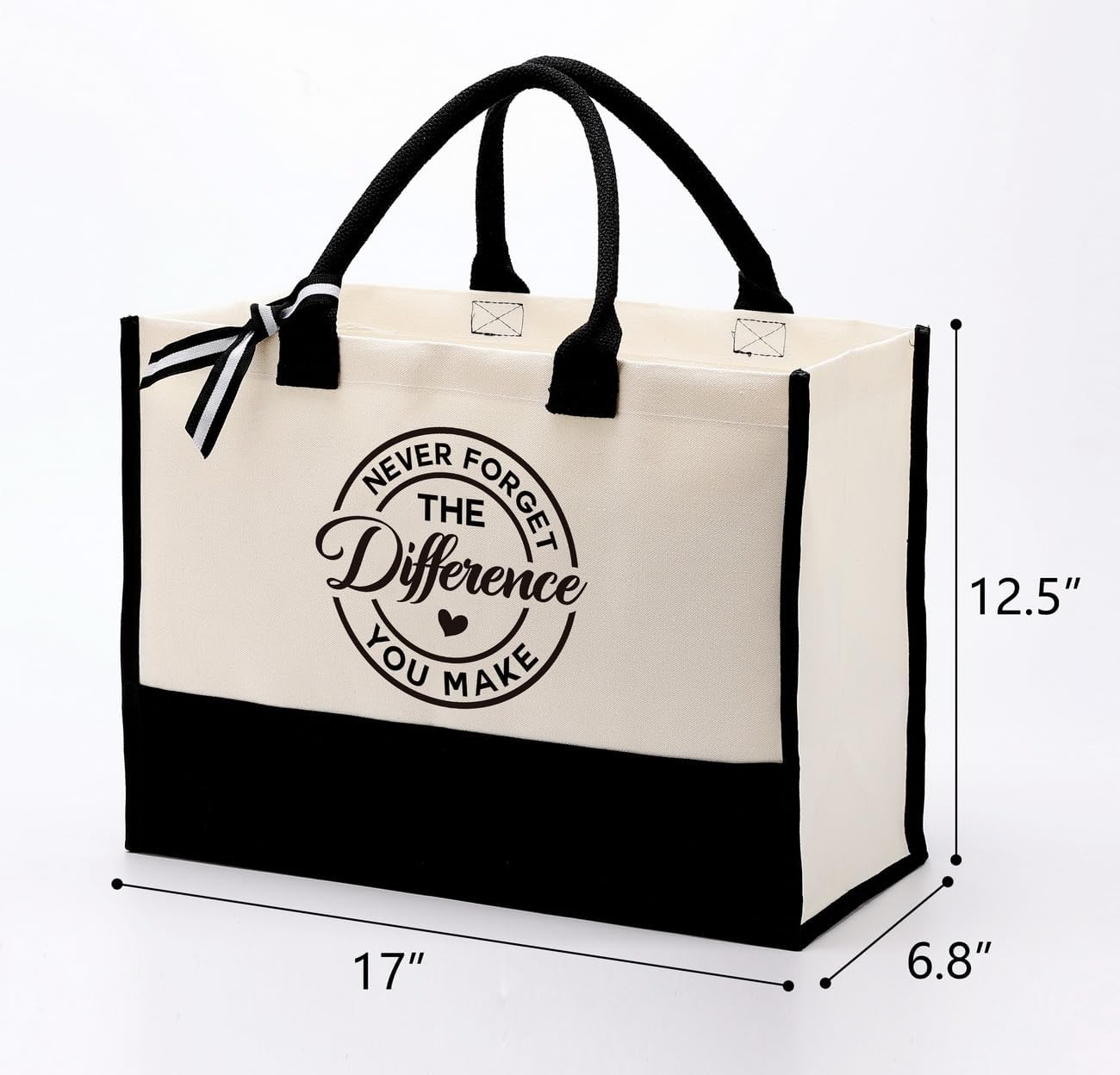 Cotton Canvas Tote Bag for Women - Gifting, Retirement Farewell Gift, Never Forget Difference