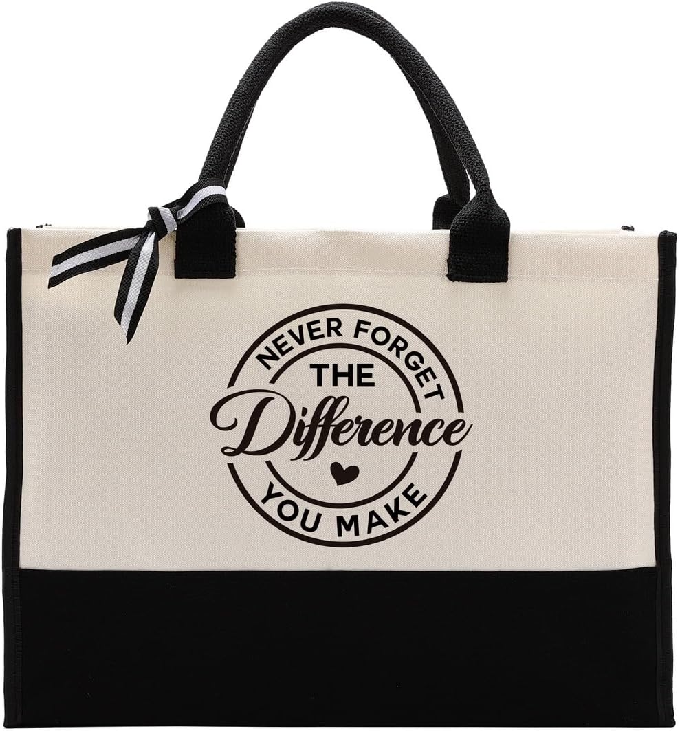 Never Forget Difference - Cotton Canvas Tote Bag for Women 
