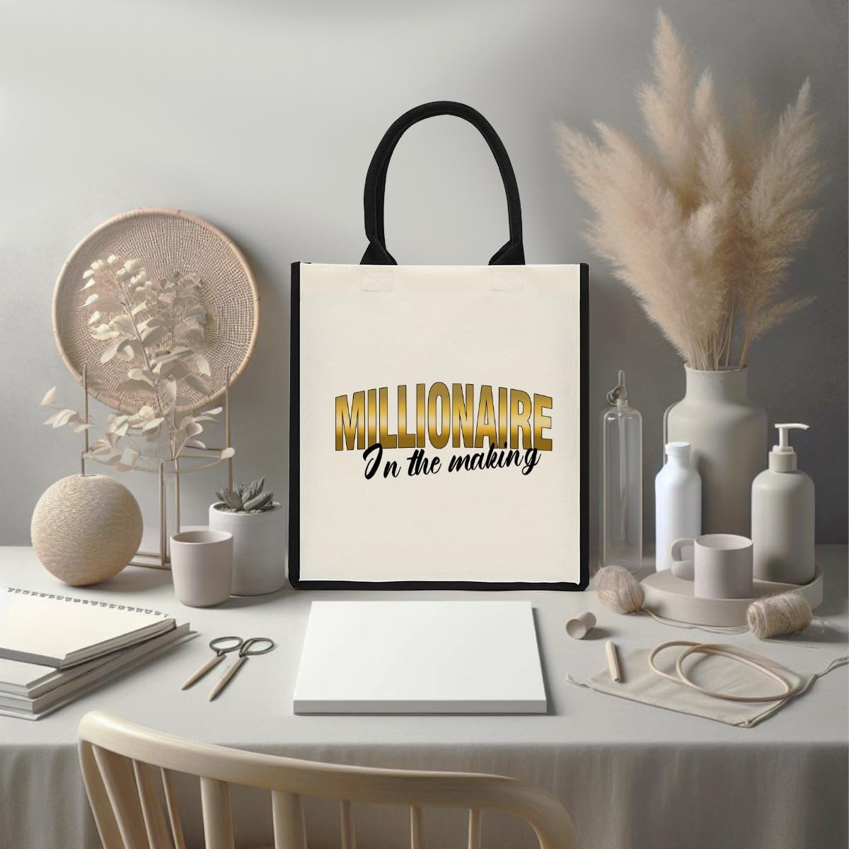 Boss Lady Gifts for Women, Supervisor & Leadership Gifts, Waterproof Canvas Tote Bag for Boss Day & Christmas