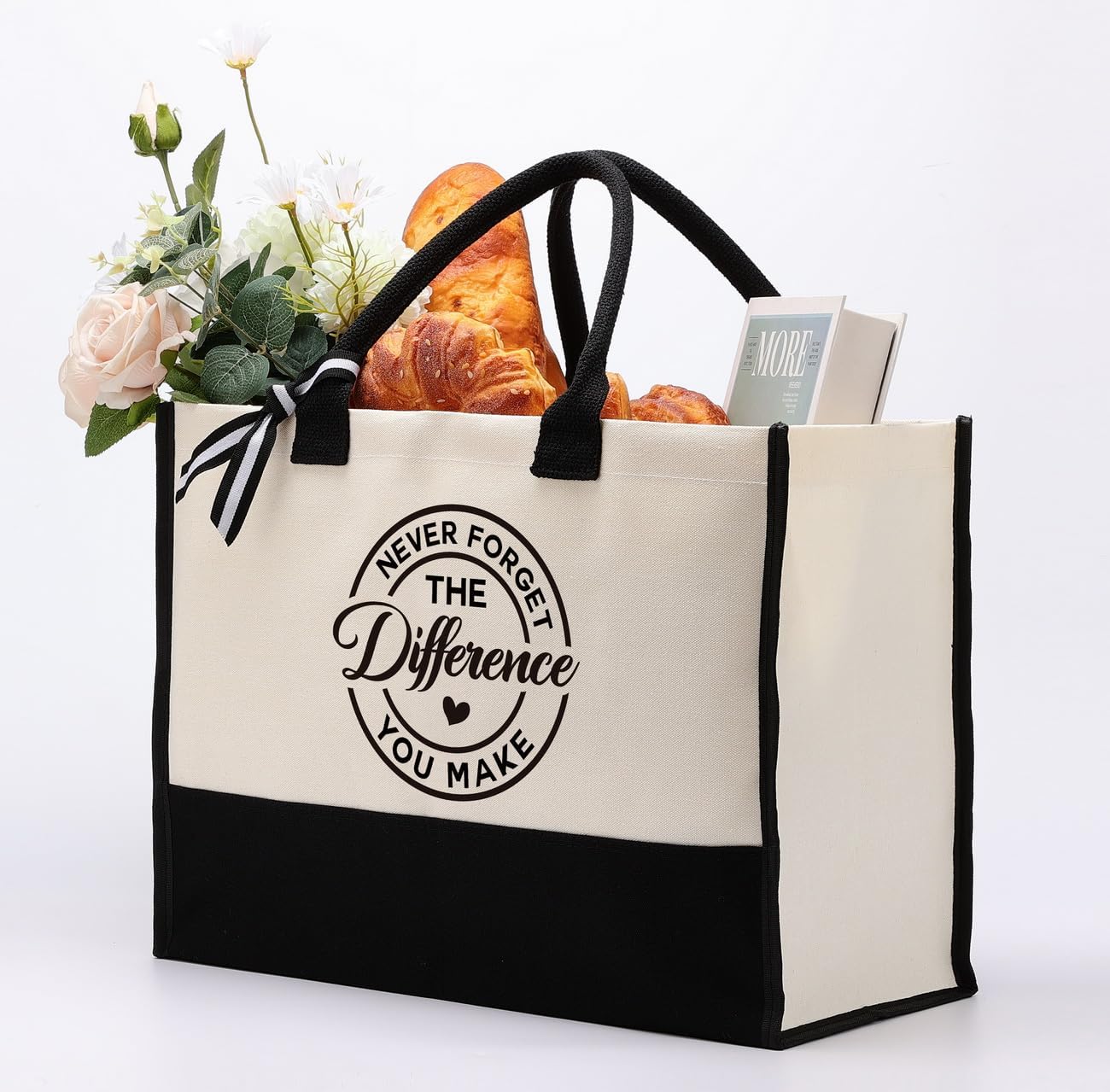 Cotton Canvas Tote Bag for Women - Gifting, Retirement Farewell Gift, Never Forget Difference