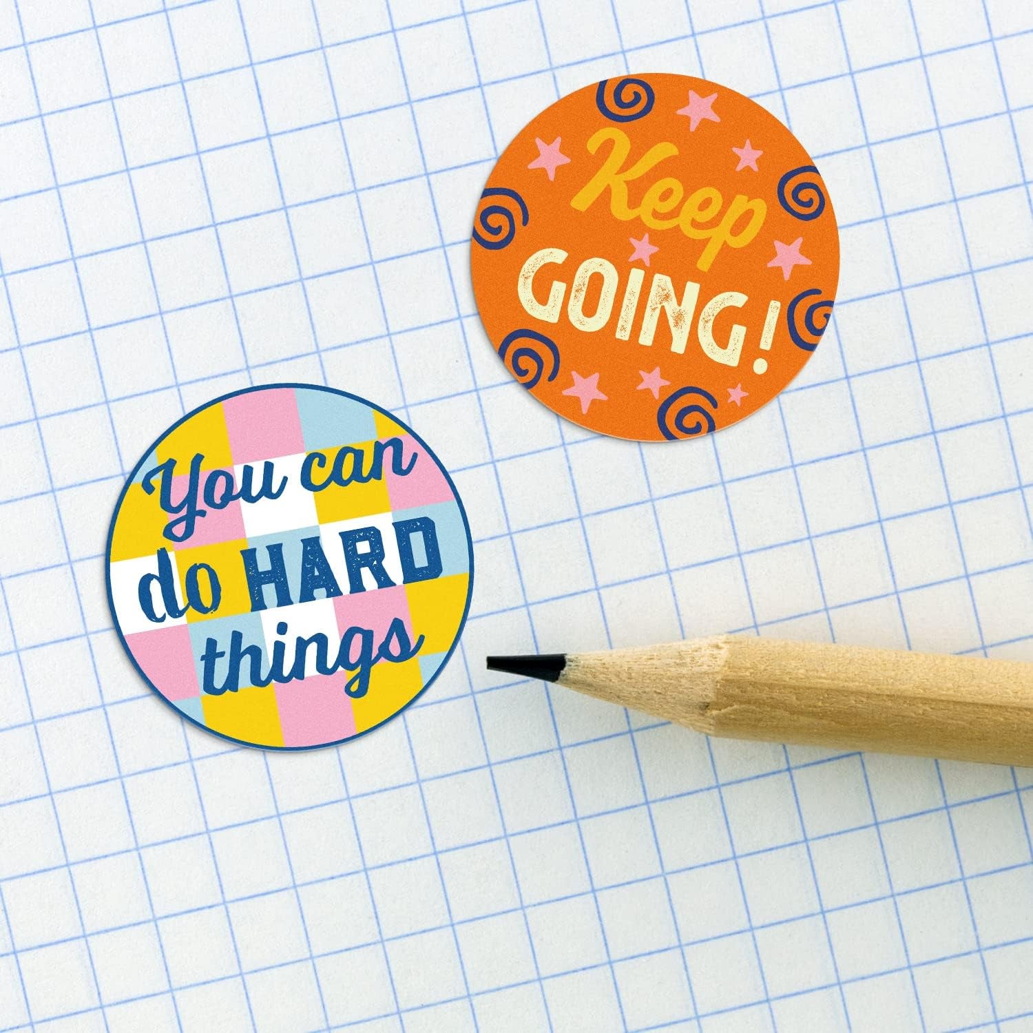 S&O Growth Mindset Stickers to Break Negative Thought Patterns - Inspiring & Encouraging Affirmation Labels - Colorful Motivational Decals - 1008 1" Inspirational Uplifting Labels - Motivating Tags
