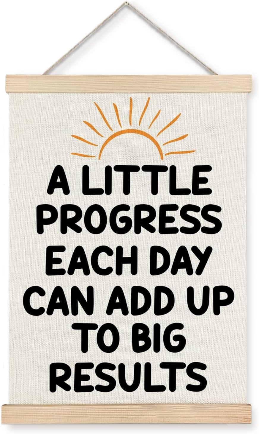 Sunset Positive Affirmations Wall Decor, Inspirational Add up to Big Results Office Wall Art, Motivational Quotes Wall Art for Office Classroom Home, 12X16