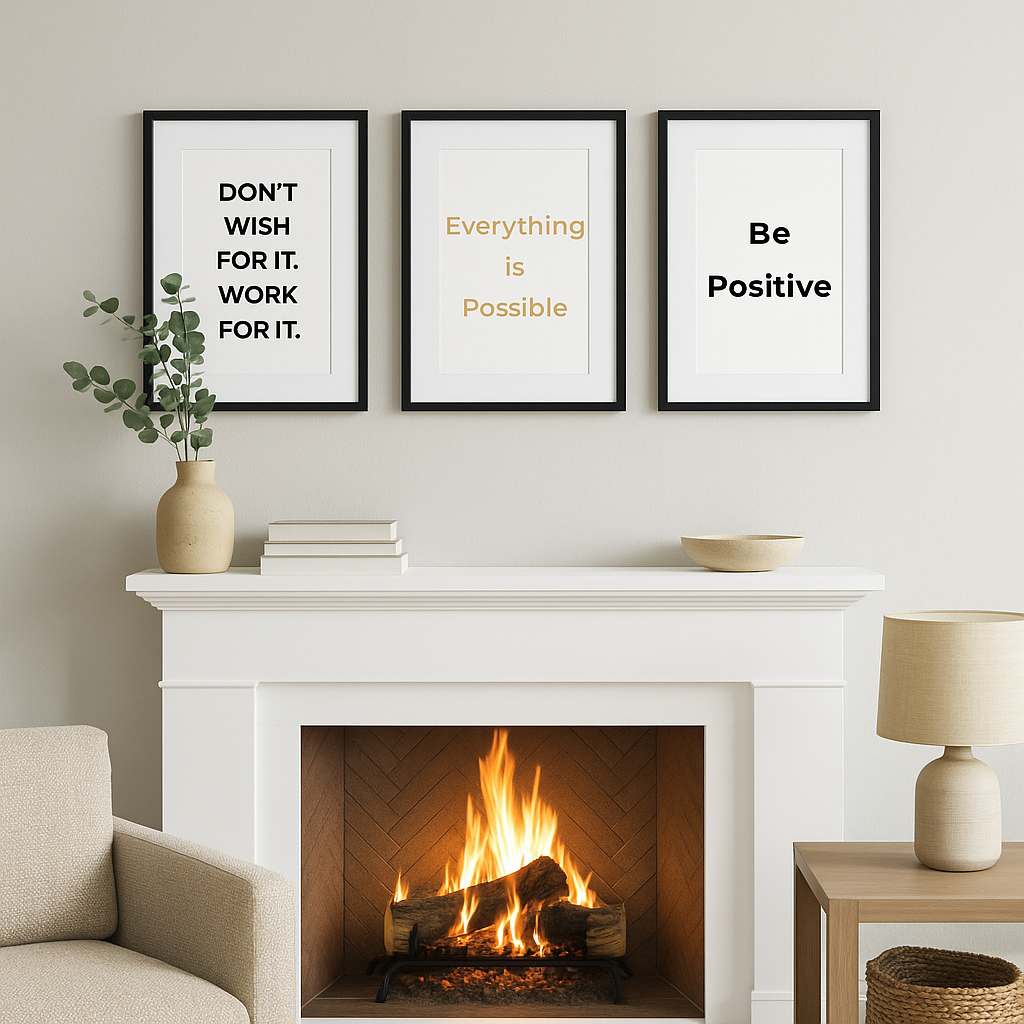 BE POSITIVE - Framed poster