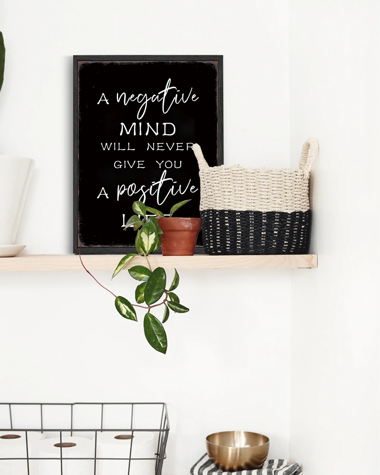 Motivational 11X14In Black Framed Canvas Wall Art Inspirational Quote Sayings Office Home Decor Prints Encouraging Positive Posters Painting