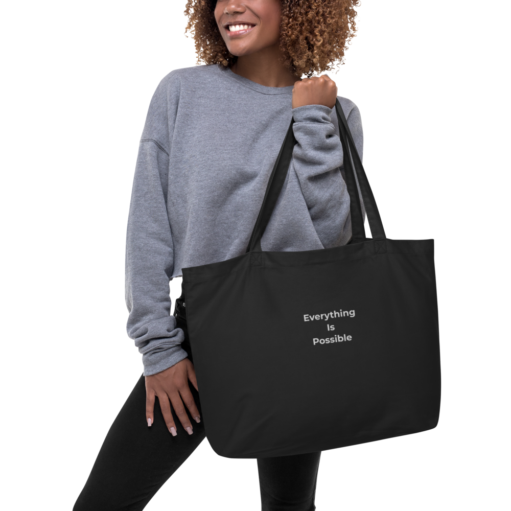 EVERYTHING IS POSSIBLE - Large organic tote bag