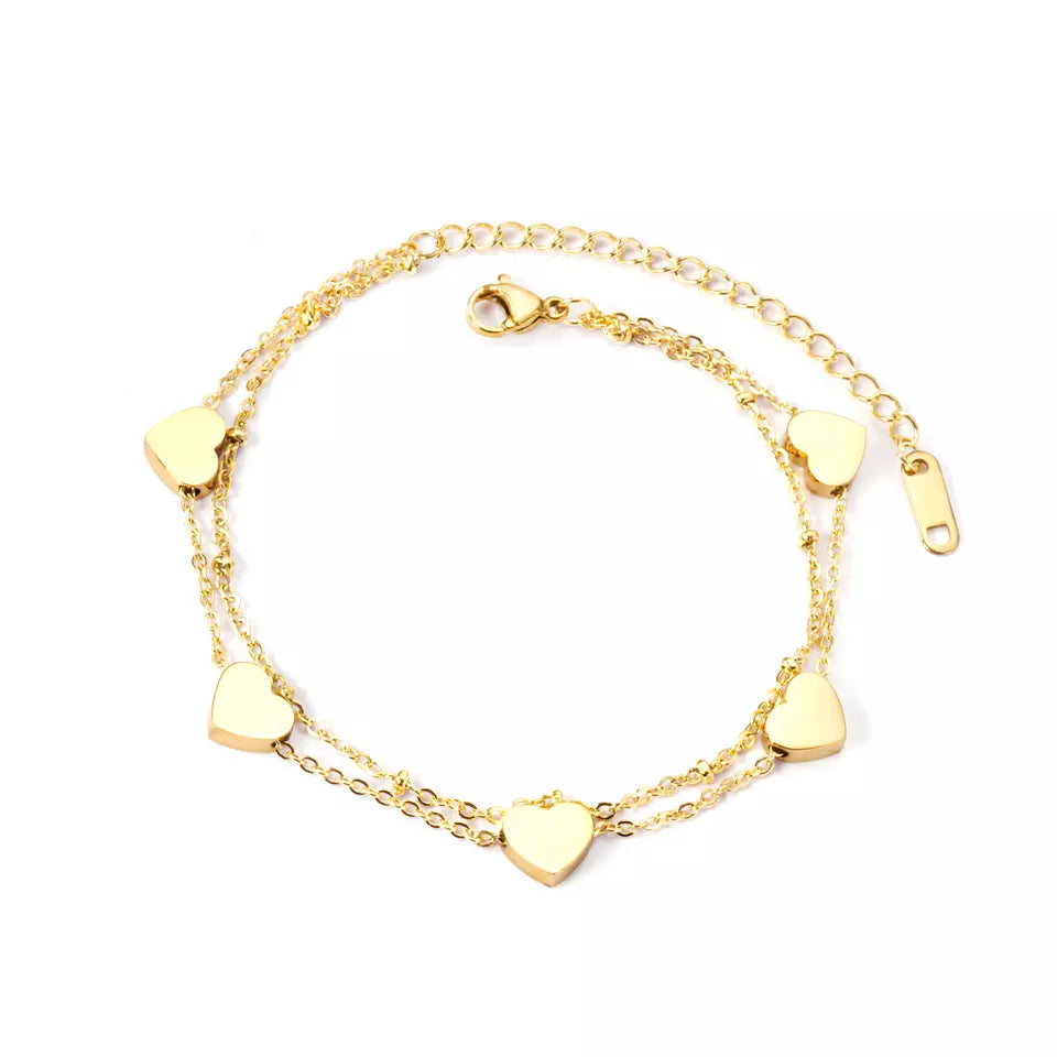heart chain bracelet