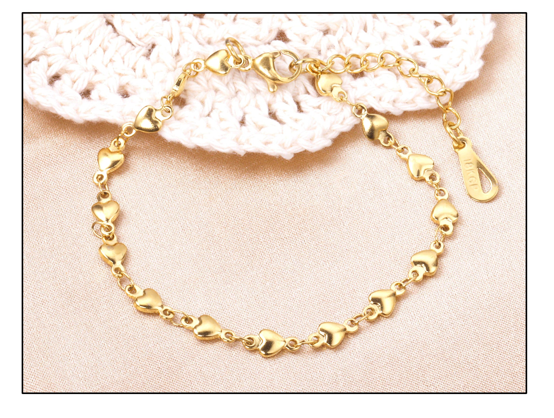 Gold Hearts Bracelet