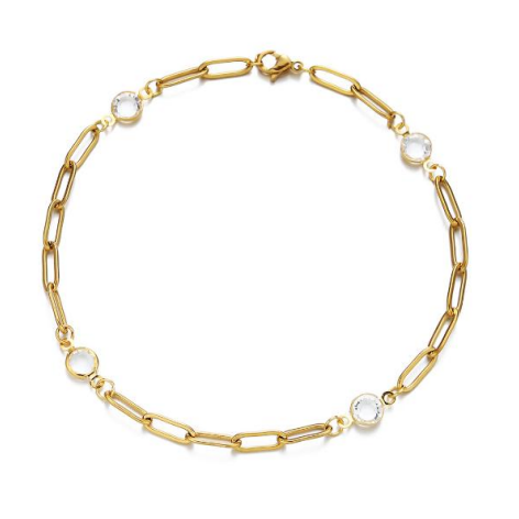 paper clip gold bracelet