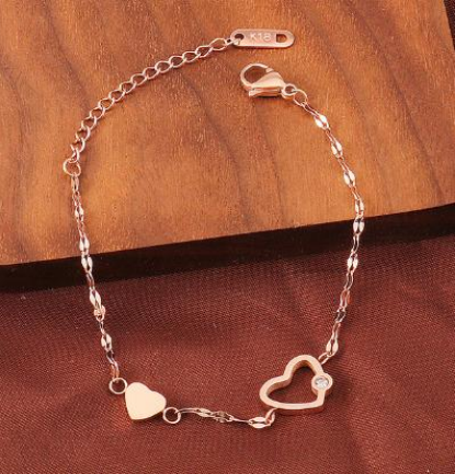 Rose Gold Hearts Bracelet